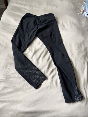 lululemon athletica Black Leggings with Dot Detail